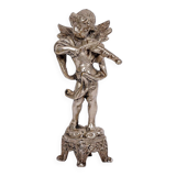 Set of three musician cherubs in cast lead - period: 20th century
