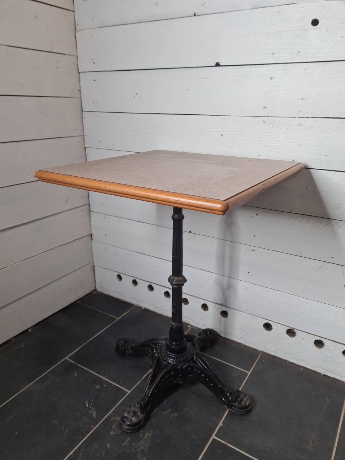 Cast iron bistro table and laminate top
