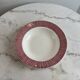 Assiette creuse Digoin Sarreguemines - modèle 9592 rayures rouge borde