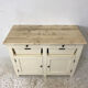 Sideboard beige light top solid wood raw