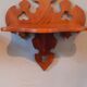 Pair of shelves late nineteenth century in solid walnut style Gothic