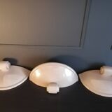 3 Kostka enamelled ceramic wall lights