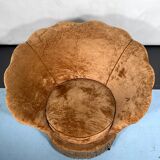 Set of two round velvet armchairs from 50s