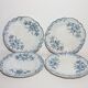 Set of 4 dessert plates in earthenware of St Amand model Regency, iron earth