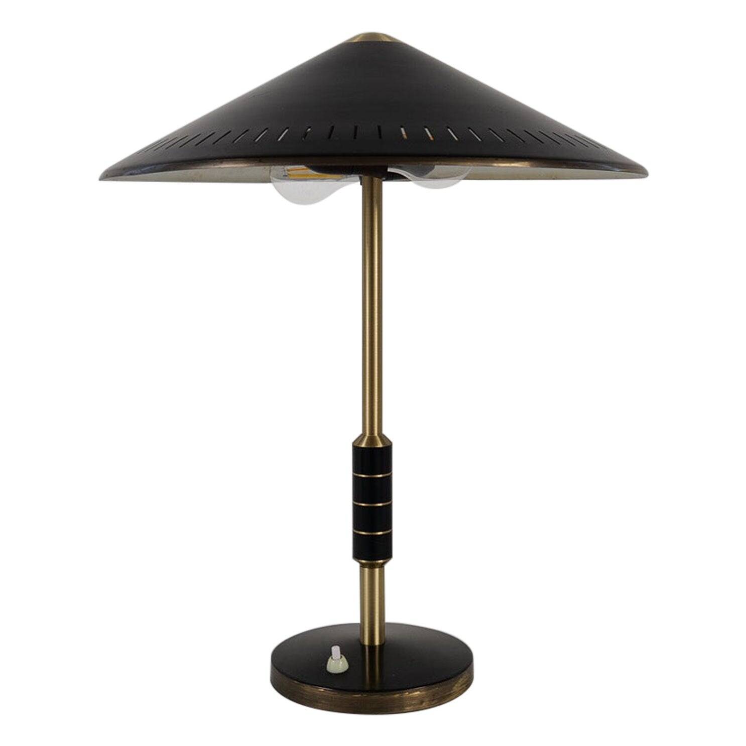Mid-Century Modern Table Lamp by Bent Karlby Produced by Lyfa in Denmark, 1956