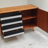 U-458 black and white sideboard by Jiri Jiroutek for Interier Praha