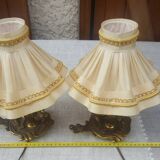 Pair of bronze bedside lamps