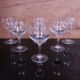 Set de  verres à vin rouge ballon gravé fleurs vintage
