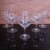 Set de  verres à vin rouge ballon gravé fleurs vintage