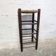 Tabouret haut en bois et paille