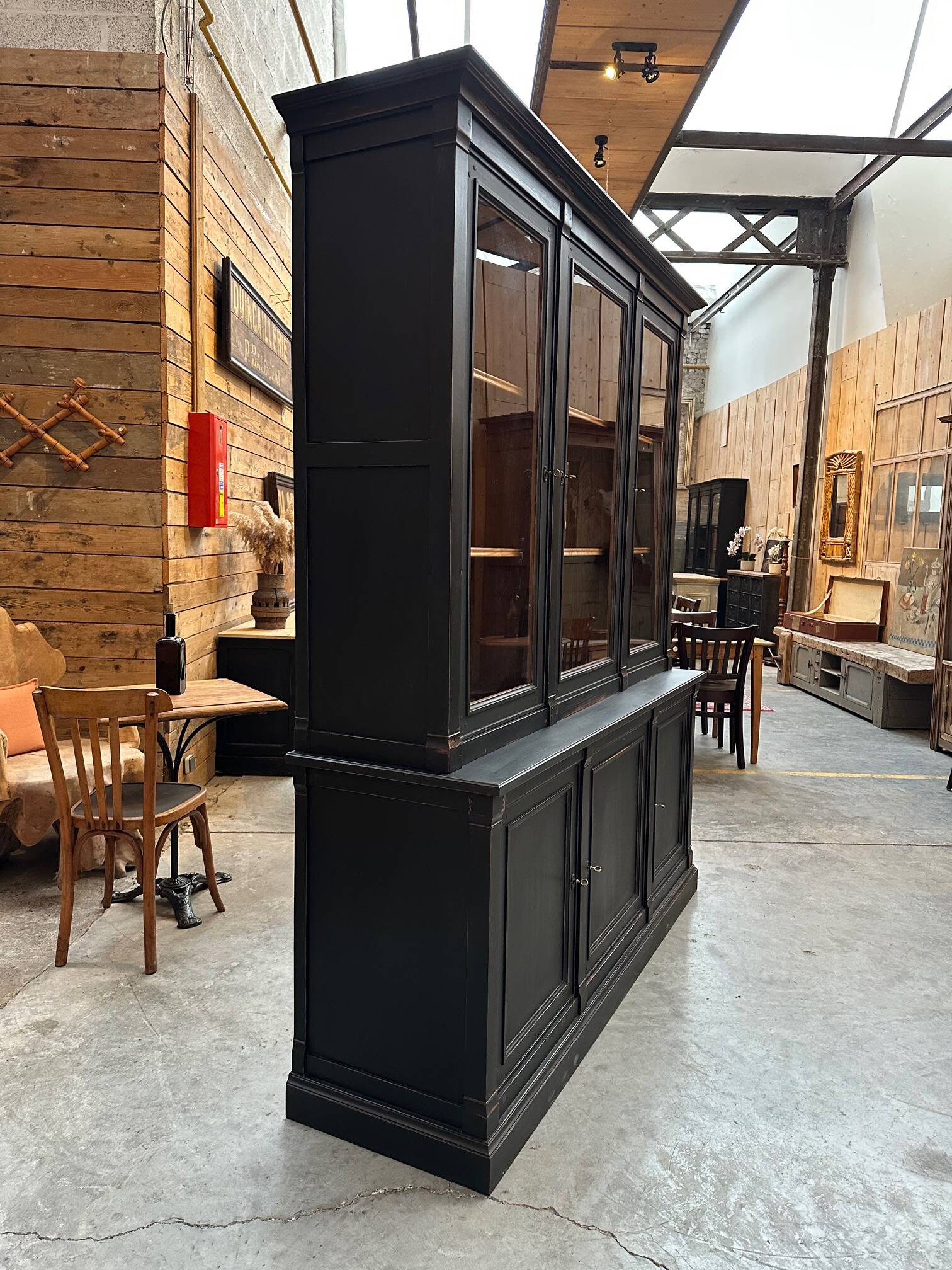 80s patinated bookcase