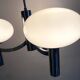 Space age glass and chrome chandelier, Italian design 1970