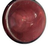 Legras Montjoye, purple enamelled glass vase with daisy pattern circa 1900