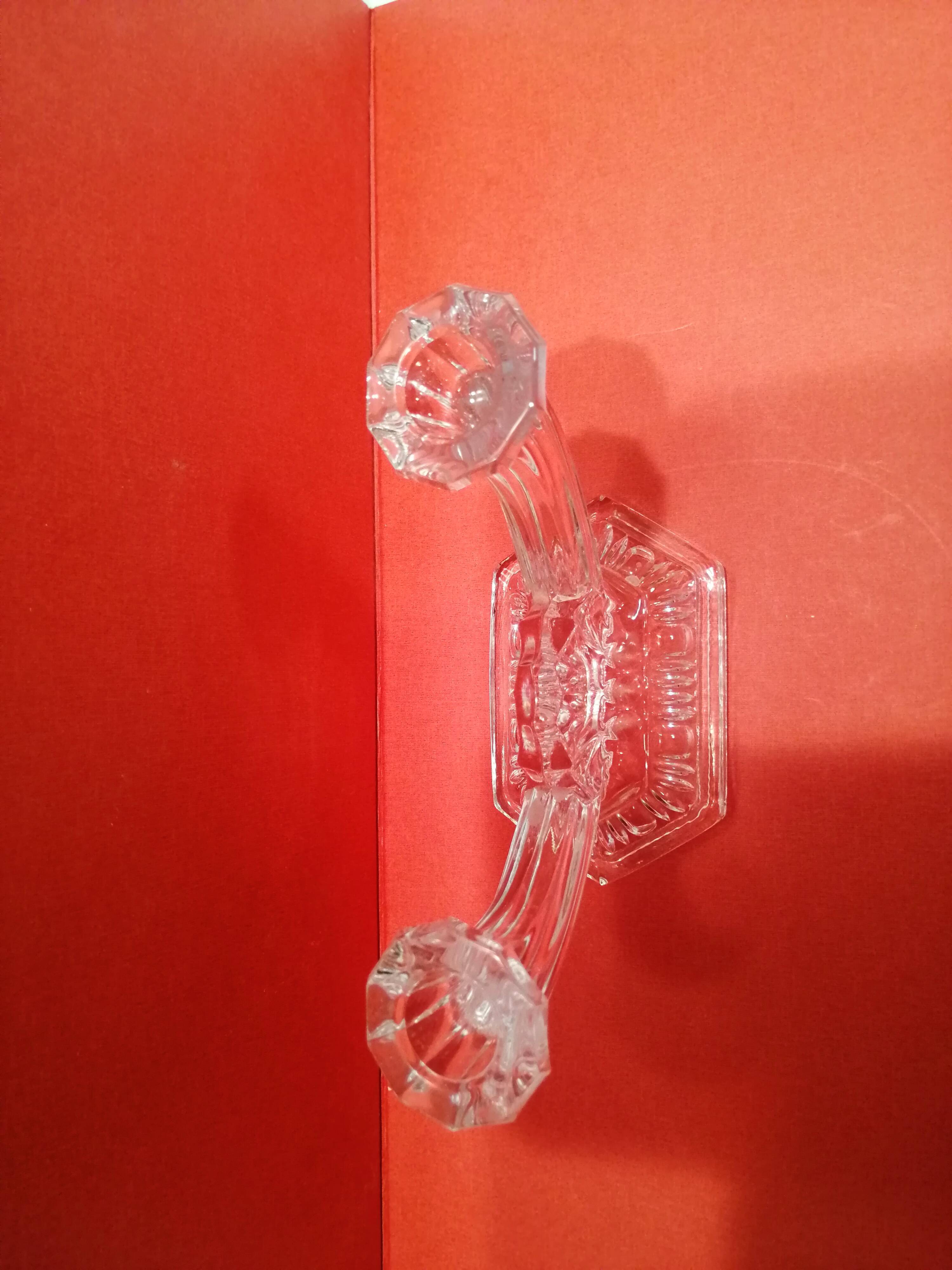Double glass candle holder