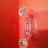 Double bougeoir en verre