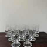 Set of 9 vintage Luminarc stemmed glasses from the 70s