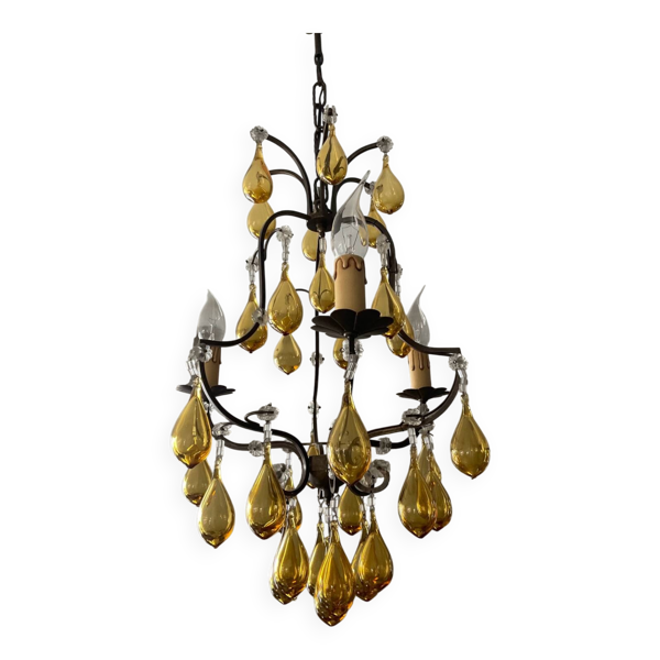 Ancien lustre en verre de Murano