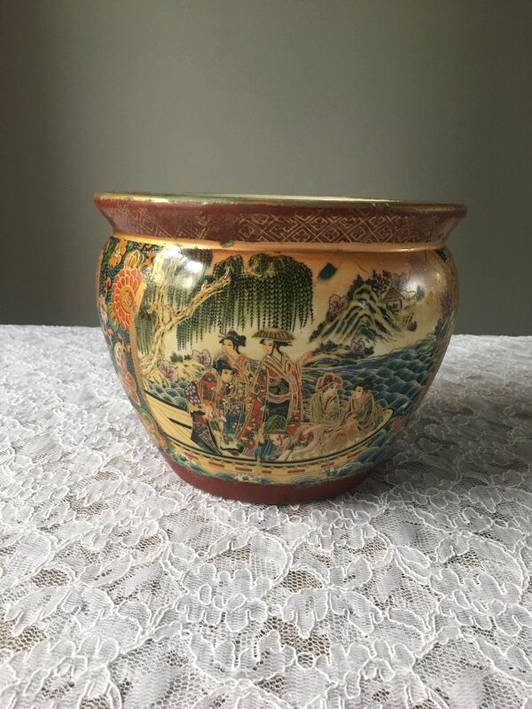 Vase Satsuma ancien en porcelaine, Japon fin 19e début 20e