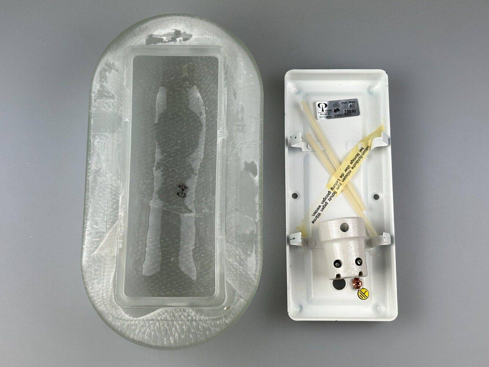 60s 70s wall lamp Peill & Putzler Germany glass & metal space age design