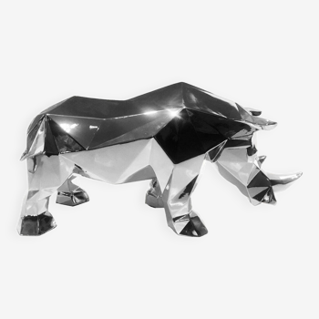 Rhinoceros Origami Chrome - Artypopart