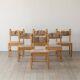 Chaises de salle à manger en pin massif (ensemble de six)