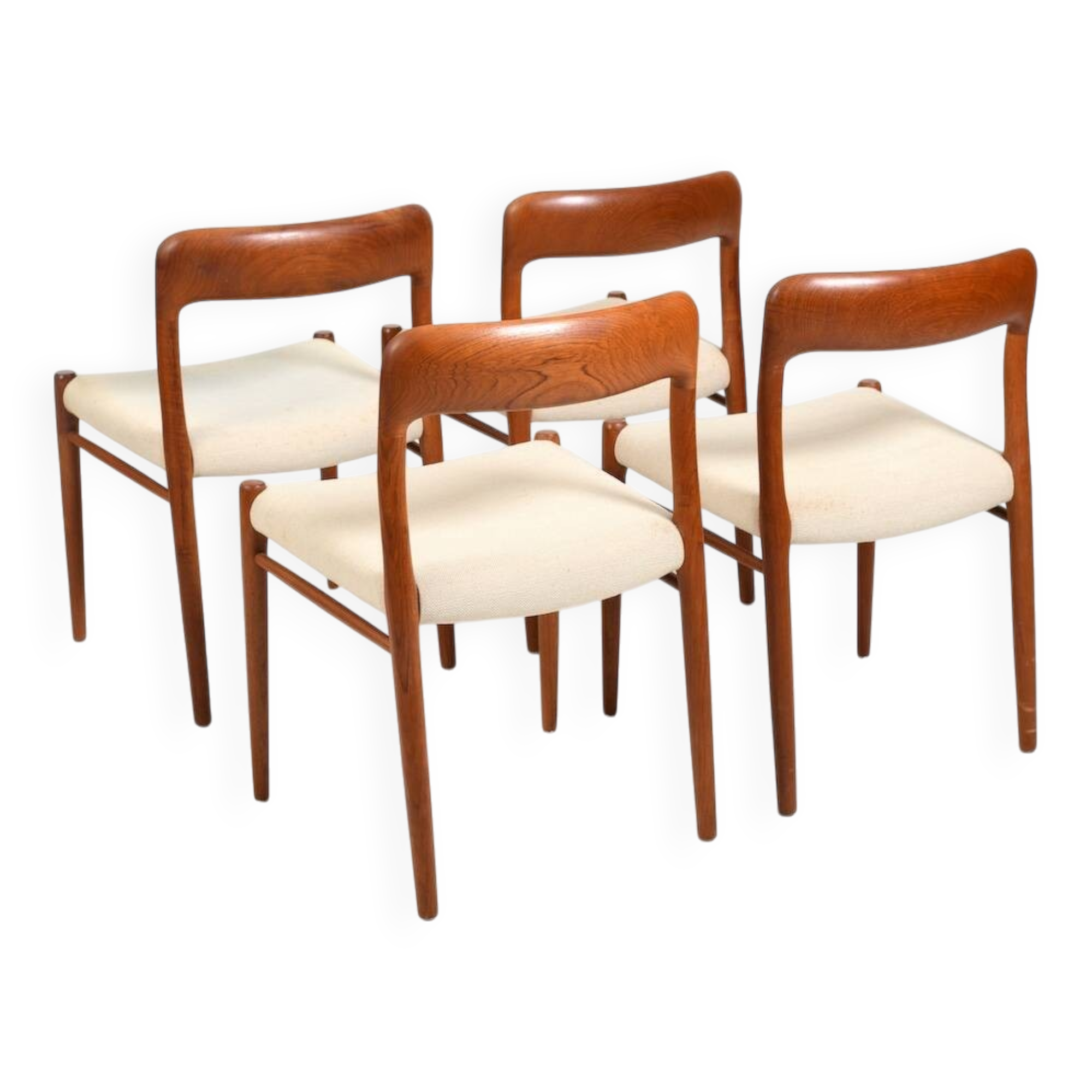 Set of Four Danish Dining Chairs by Niels Otto Møller Model No.75