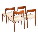 Set of Four Danish Dining Chairs by Niels Otto Møller Model No.75