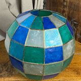 Suspension in coloured mother-of-pearl and brass