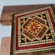 Lot de 5 sous verre bois vintage marqueterie