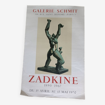 Affiche originale exposition de Zadkine 1970