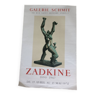 Original Zadkine exhibition poster 1970