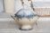 Vintage soup tureen, ironstone, Saint Amand Hamage Nord, Platane blue model.