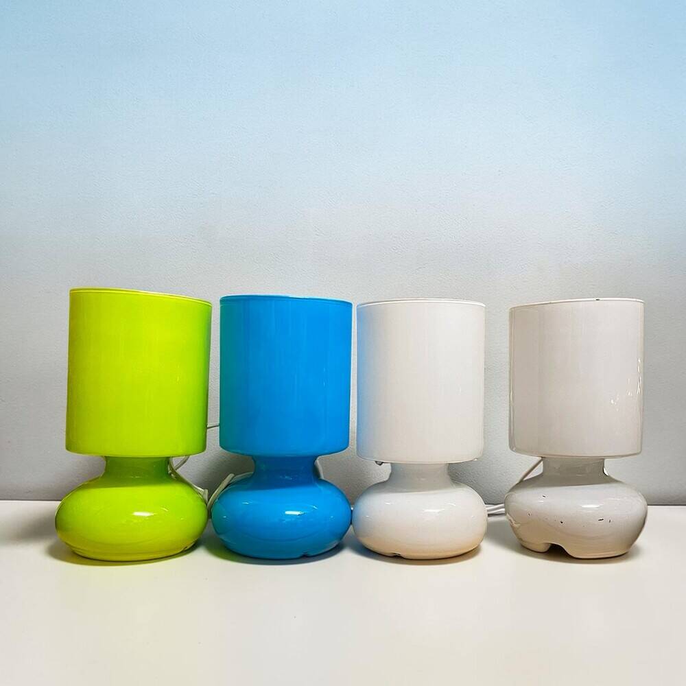 Lot of 4 assorted colors Scandinavian table lamps