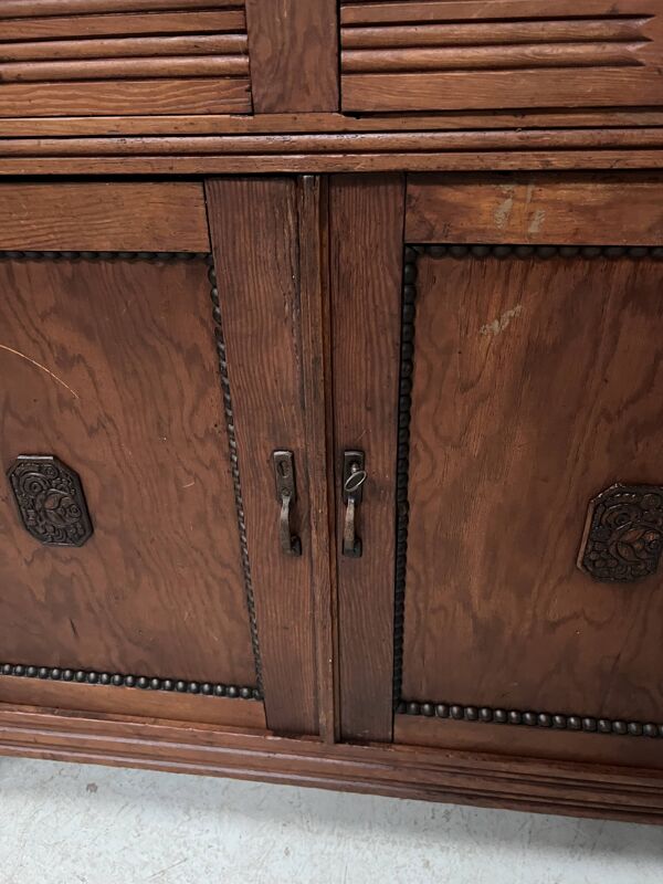 Buffet a épices de cuisine en bois naturel XX siècle