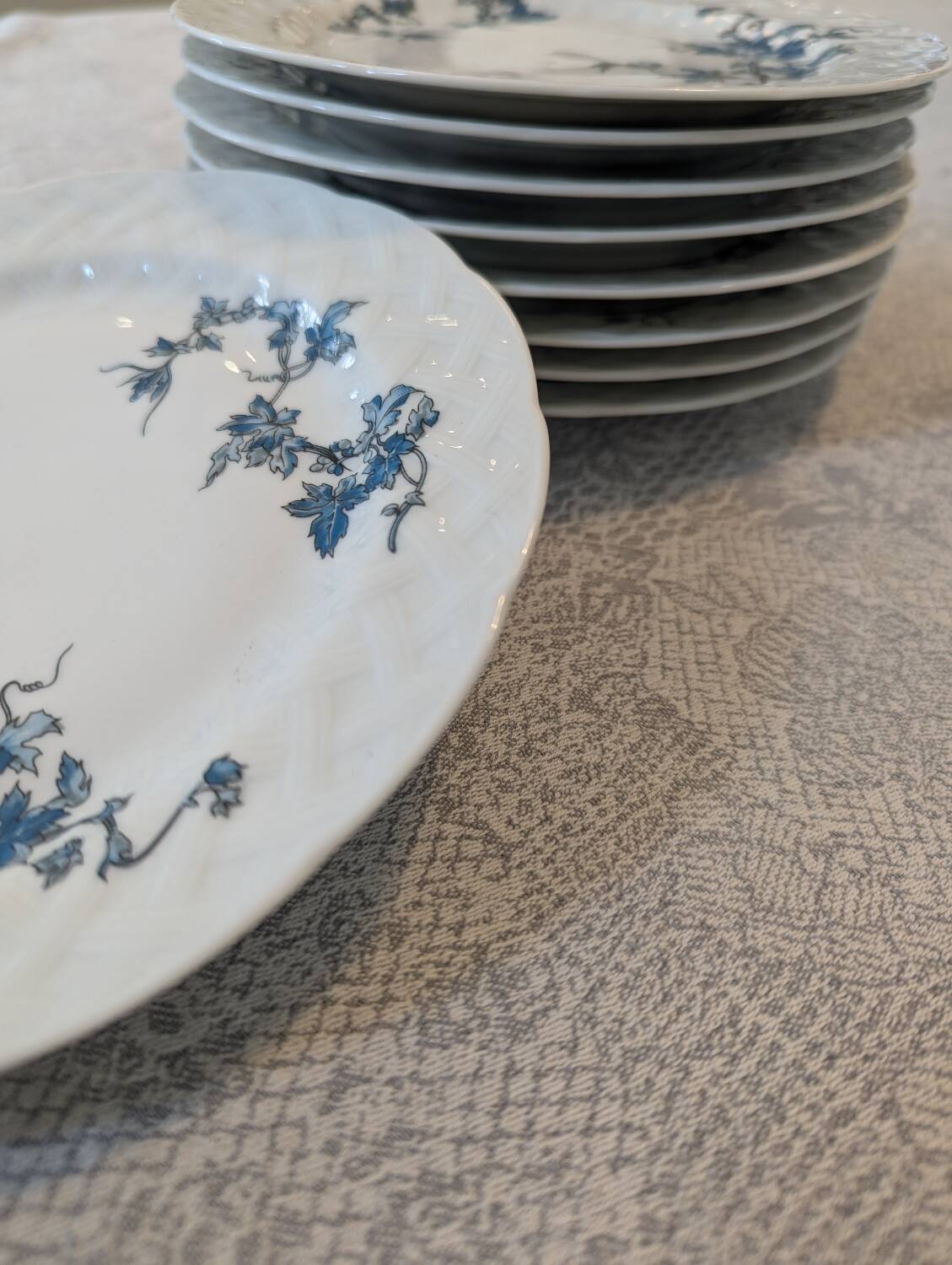 9 L.Bernardaud porcelain dessert plates