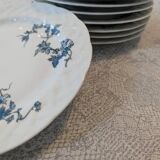 9 assiettes à dessert en porcelaine L.Bernardaud