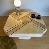 Travertine coffee table
