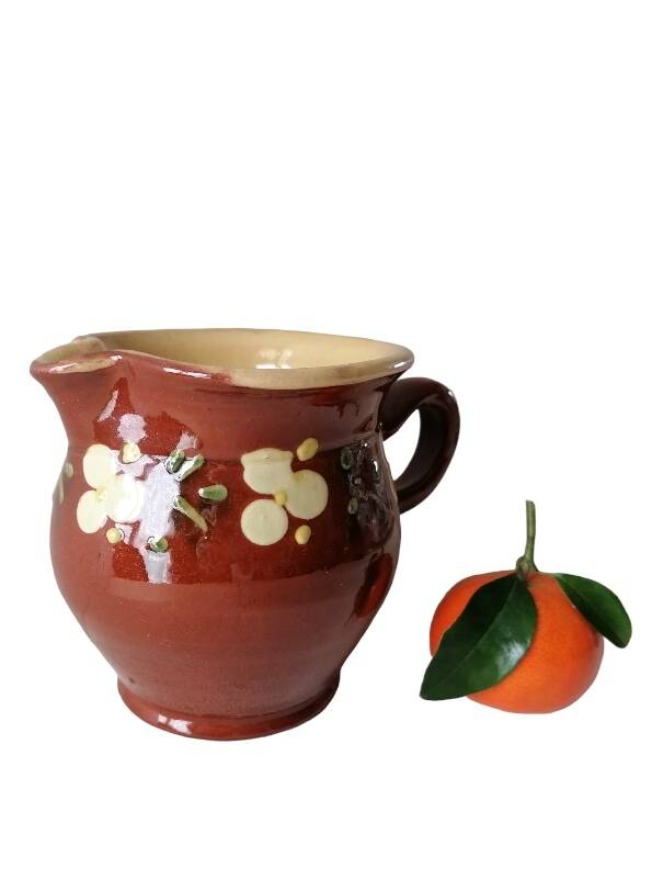 Glazed terracotta Savoy milk jug