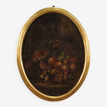 Painting still life oil on canvas from the 18th century