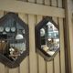 Miroirs fenêtre industriel en métal 1930 49x78cm