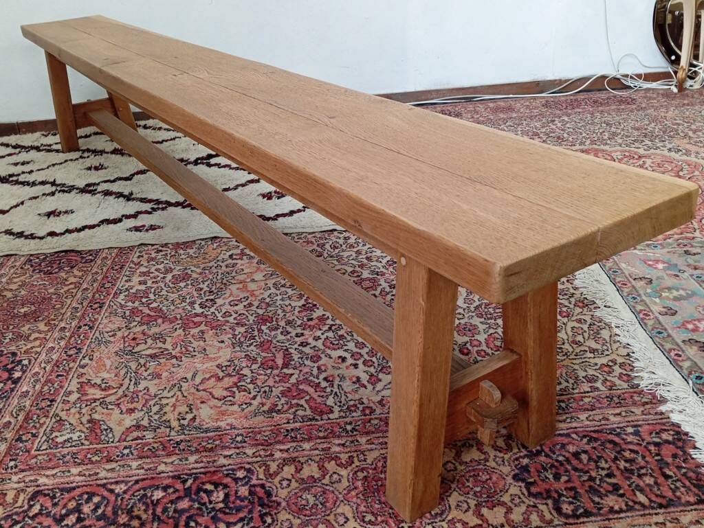 Solid oak farmhouse bench 250 cm