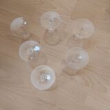 Set of 6 crystal glasses