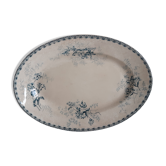 Plat oval Choisy le roi  H .Boulenger Terre de fer fin XIXè