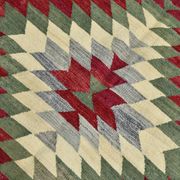Tapis Kilim moderne rouge doux 5x7, 156x224 cm