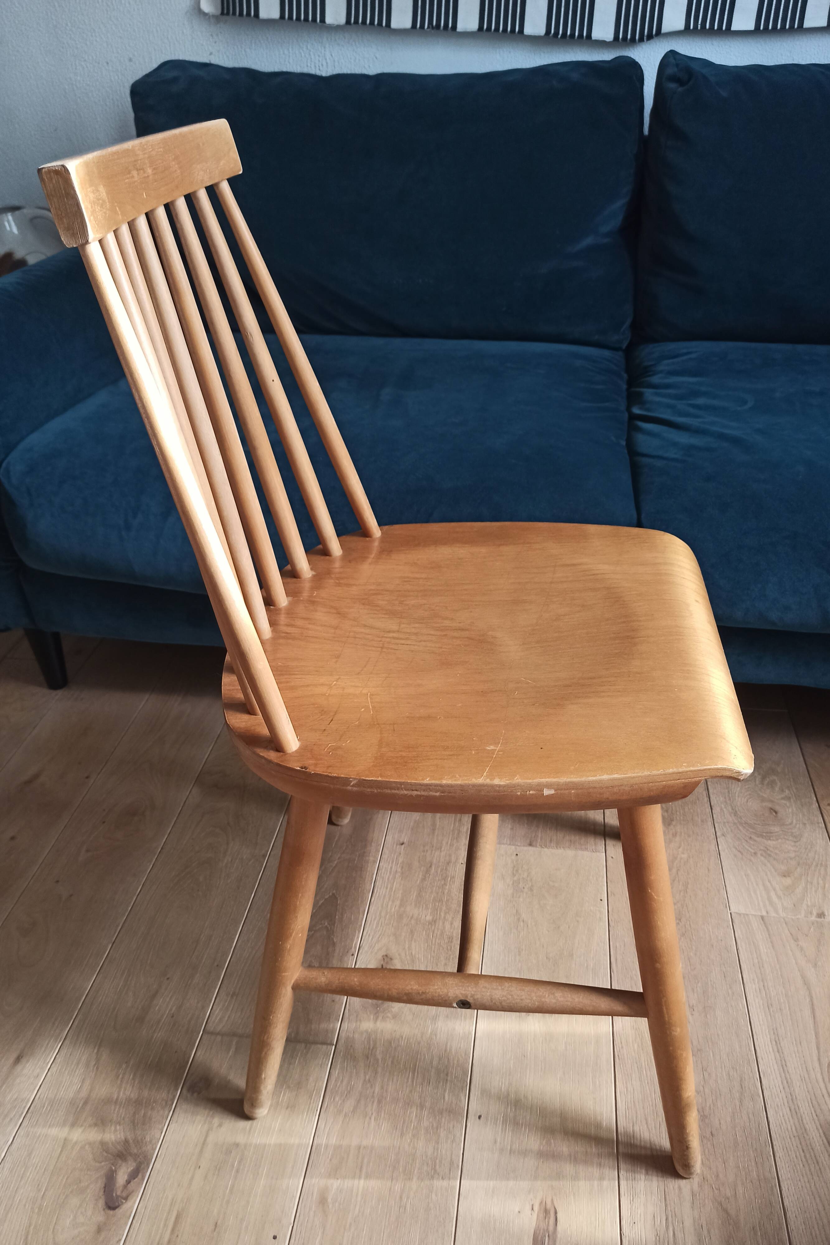 Chaises en bois vintage Ikea 1960