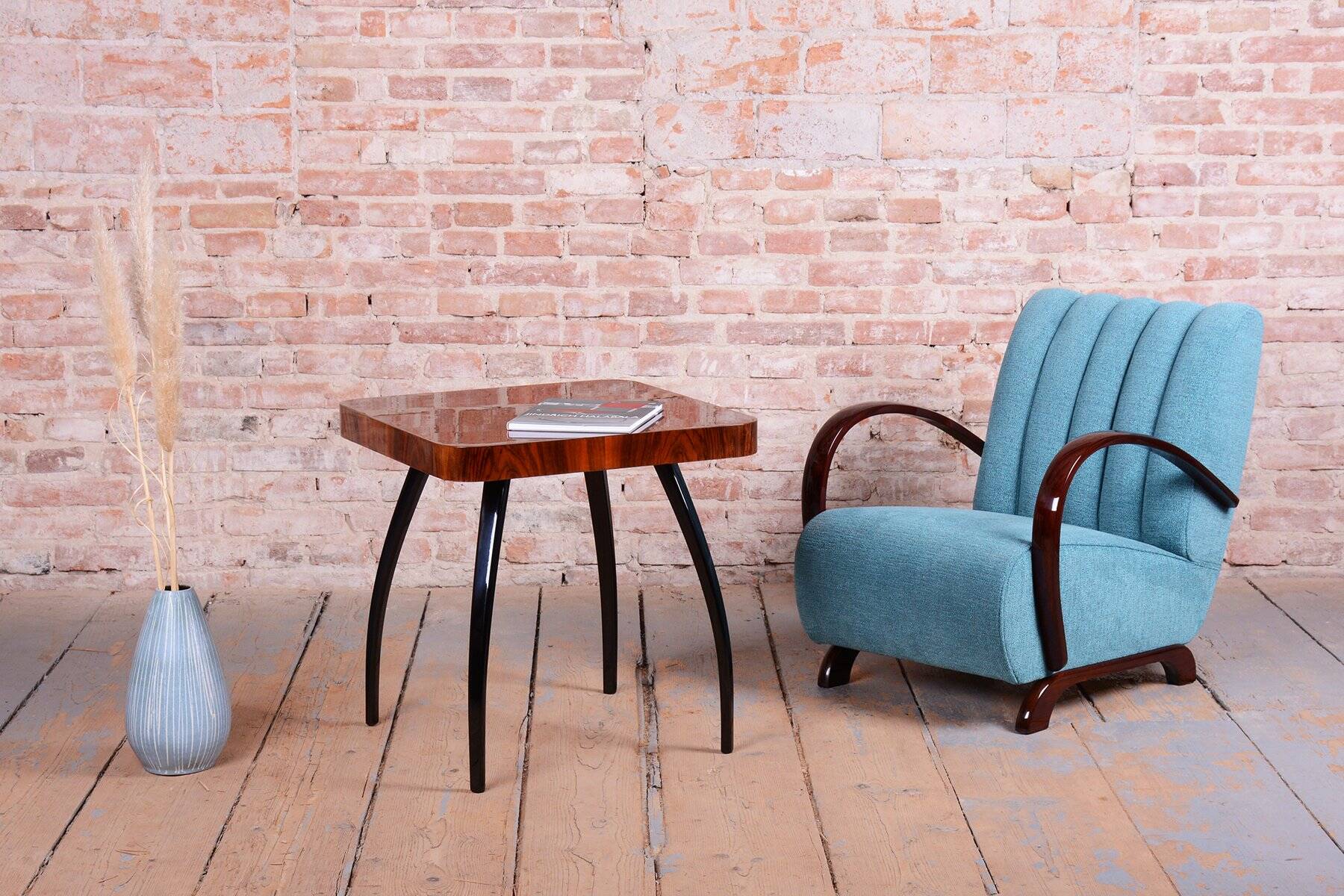 Art Deco Walnut Armchair by J. Halabala for Up Zavody, Czech, 1930s