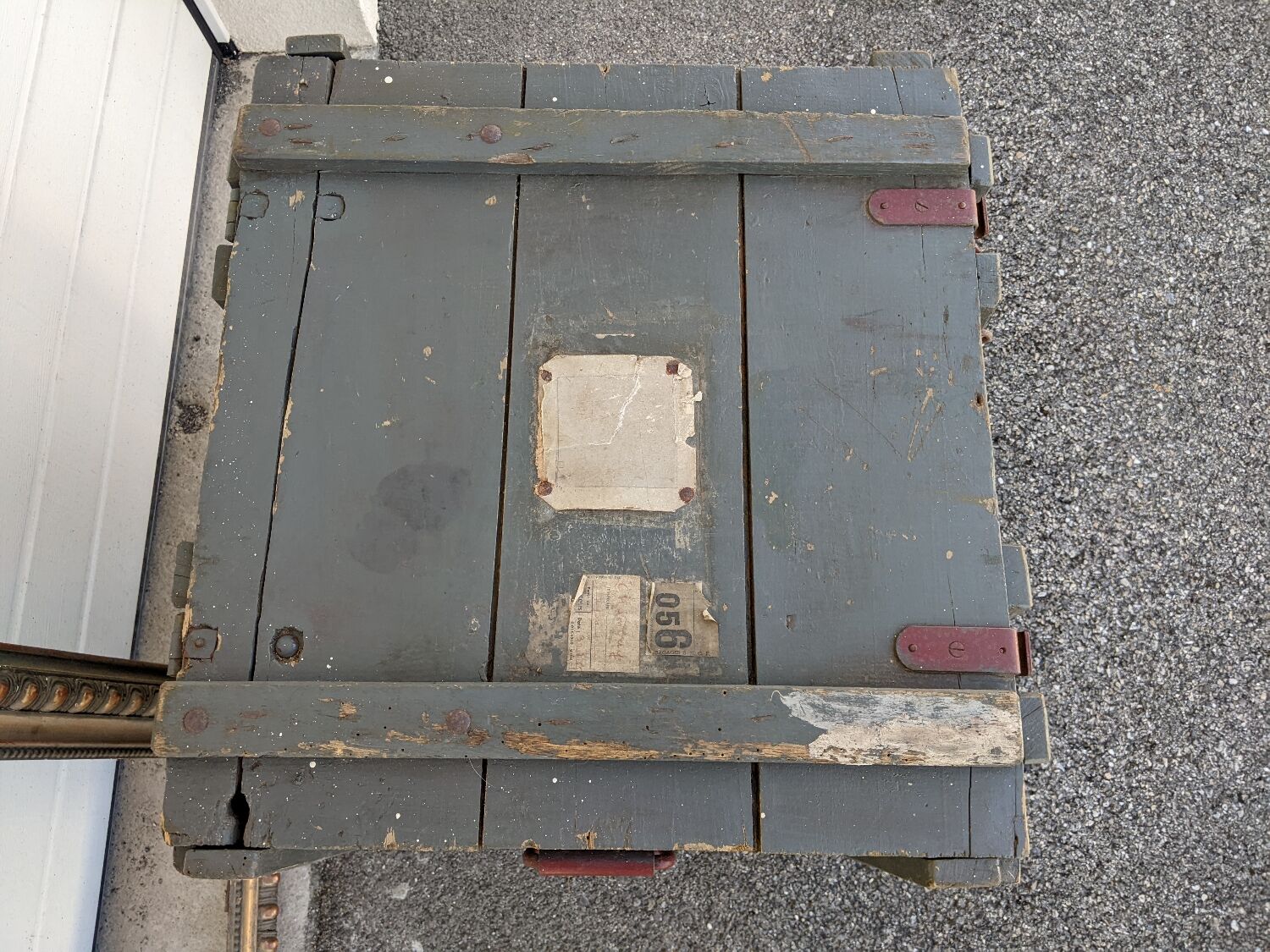 Dark green military trunk