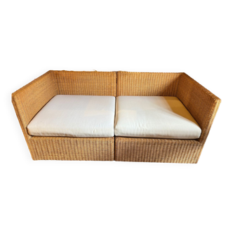 Wicker bench