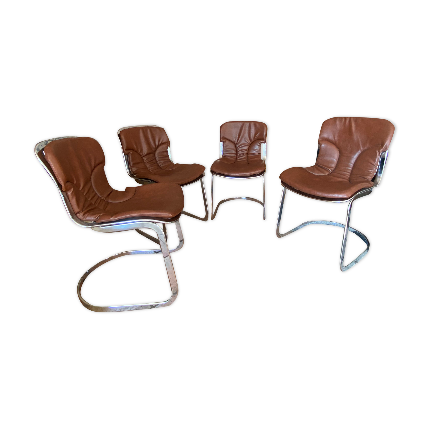Set of 4 CIDUE chairs. Italy.1970.