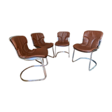 Set of 4 CIDUE chairs. Italy.1970.